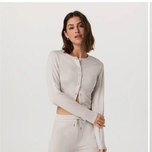 Vuori Halo Cardigan - Ecru Heather